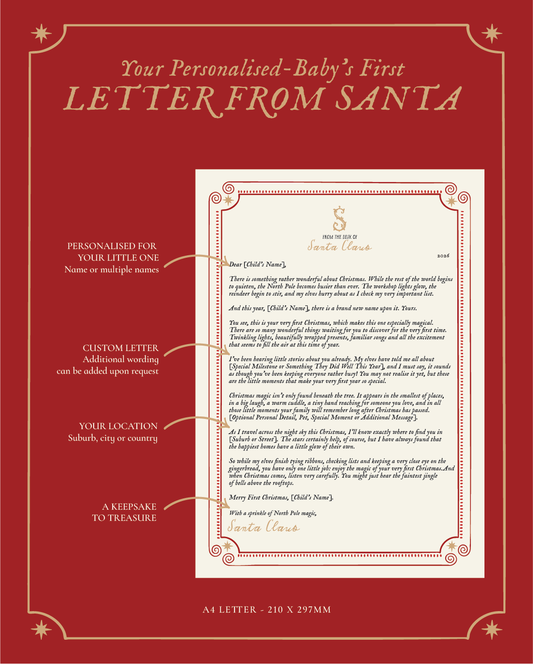 Personalised Letter from Santa | Official Nice List Certificate