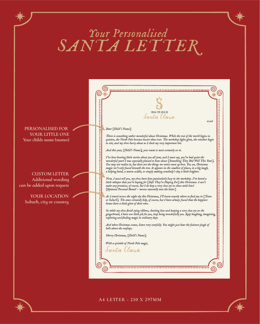 Personalised Letter from Santa | Official Nice List Certificate