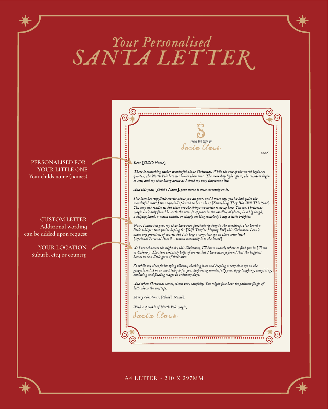 Personalised Letter from Santa | Official Nice List Certificate